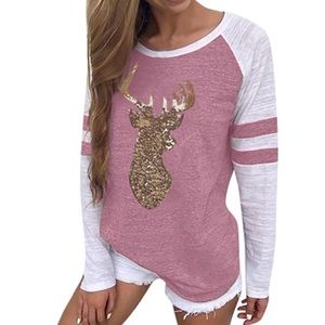 Long Sleeve Top With Elk